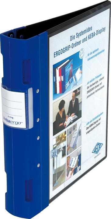 Produktbild Wedo ERGOGRIP Präsentations-Ordner, 56 mm, schwarz-blau Vorderdeckel: schwarz, Rückendeckel: blau, DIN... (A4, 56 mm, 1 Stück)