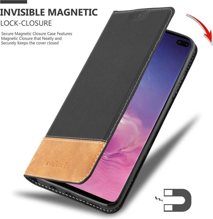 Productafbeelding Cadorabo X-Wallet hoes voor kunstleer pak (Samsung Galaxy S10+)