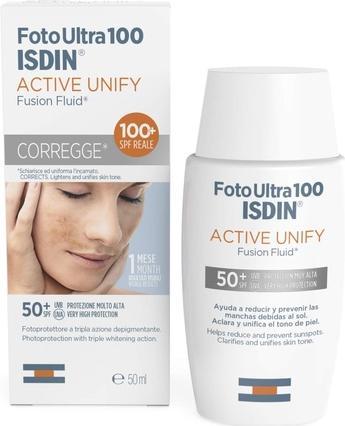 Isdin Fotoultra Active Unify Fusion Fluid SPF100 Face 50ml (Sonnencreme Gesicht, 50 ml)