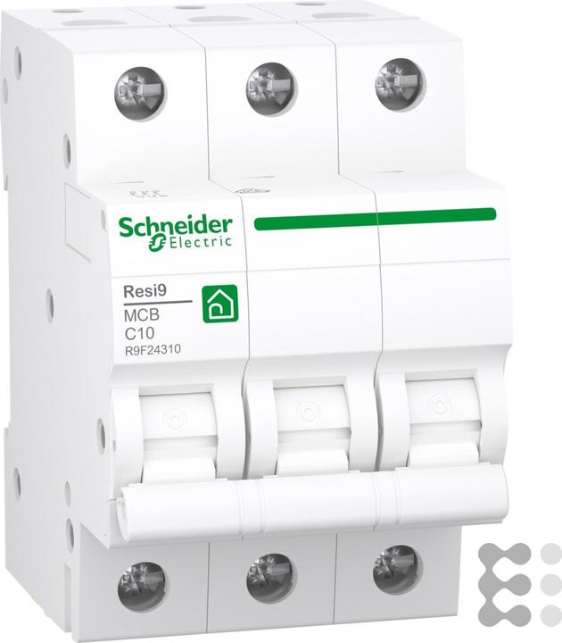 Produktbild Schneider Electric SE R9F24310 Leitungsschutzschalter Resi9 3P, 10A, C Charakteristik, 6kA