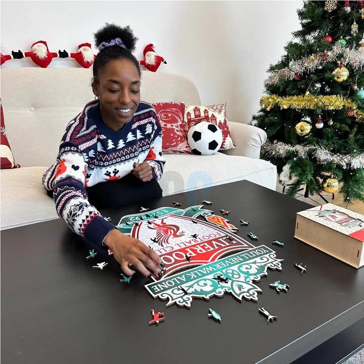Actual product image Iconic Liverpool FC - Logo - Wooden Puzzle Size L (500 pieces) (500 pieces)