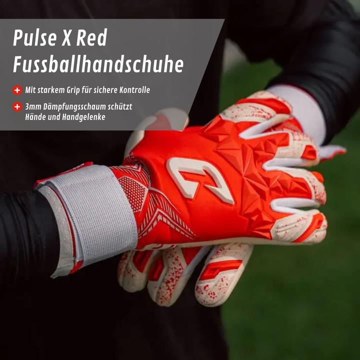 Actual product image Catch & Keep Fussballhandschuhe Pulse X Red Gr. 7 Torwart Goalie Handschuhe (7)