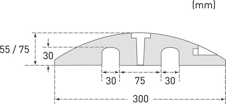 Actual product image Moravia Easy-Rider speed bump 75 mm standard element black