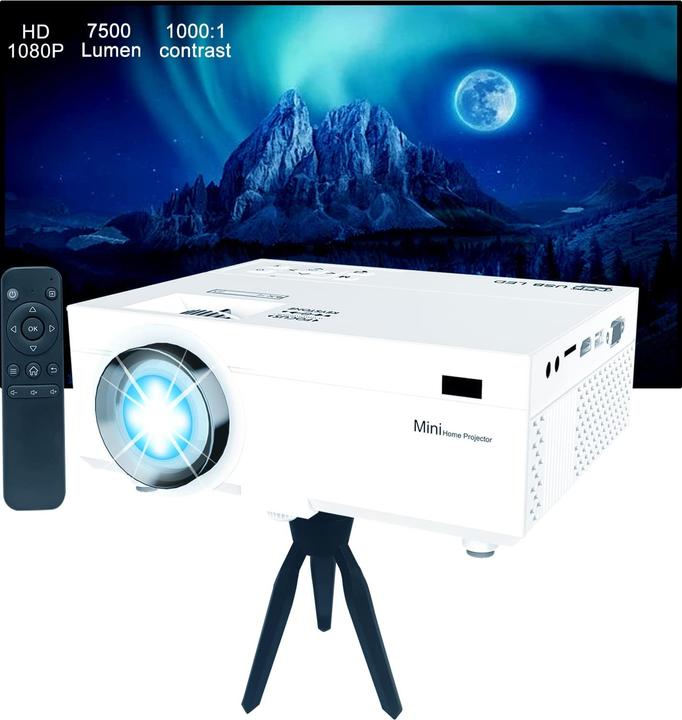 Ysametp Mini vidéoprojecteur (Full HD, 7500 lm)