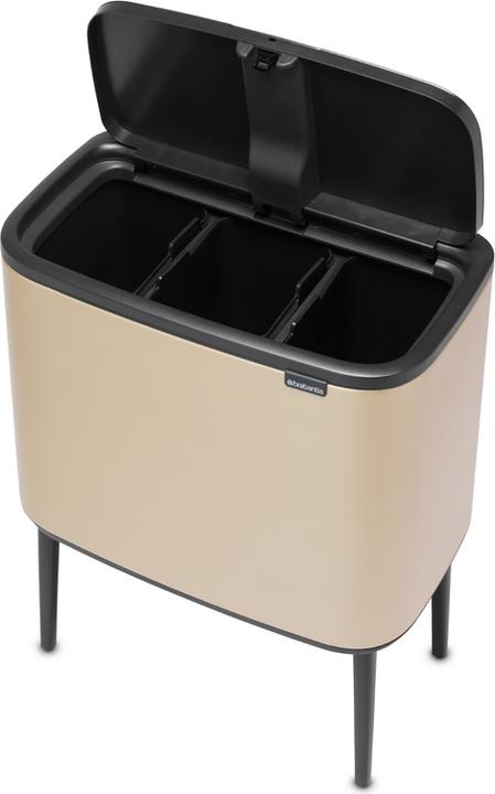 Productafbeelding Brabantia Prullenbak Bo Touch Bin Champagne, 3 x 11 L (33 l)