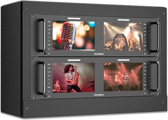 Actual product image Feelworld D71 PLUS Dual Rack Monitor SDI