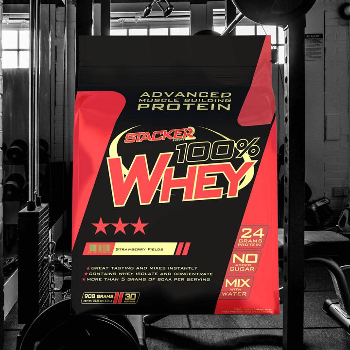 Produktbild Stackers 100% Whey (Strawberry Fields, 1 Stk., 908 g)
