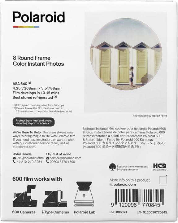 Image du produit Polaroid Couleur Cadre rond (Polaroid 600)