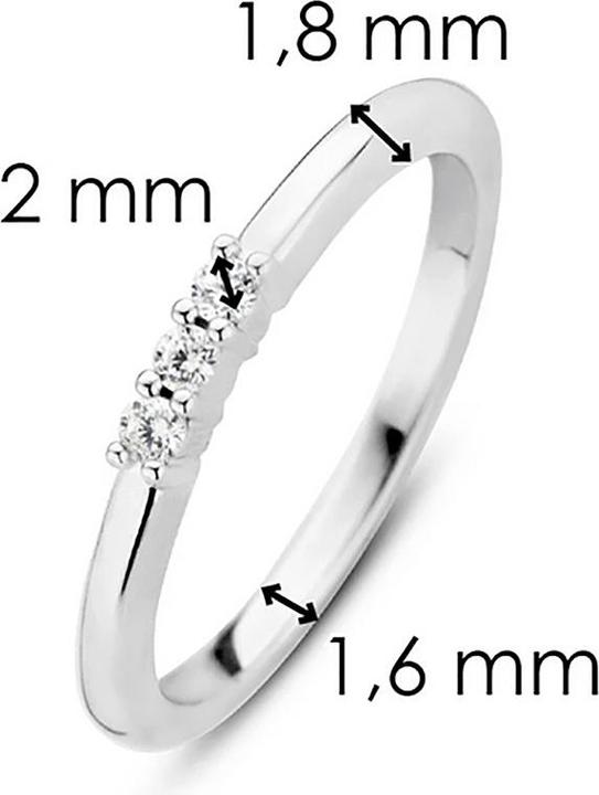 Immagine prodotto Ti Sento Milano Anello con tre zirconi 12133ZI (56, 925 Argento)