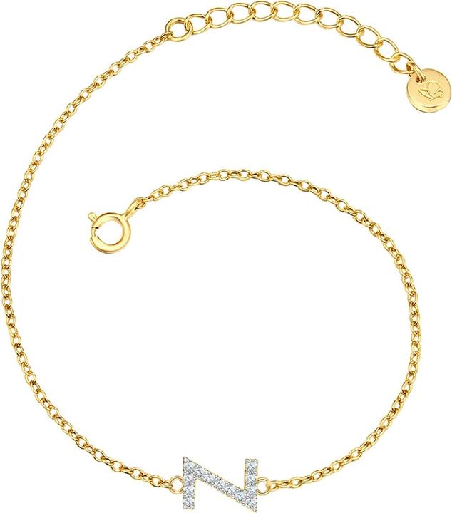 Produktbild Glanzstücke München Damen Buchstabe Z Sterling Silber Zirkonia Gelbgold 17,0 cm Basislänge + 3,0 cm Verlängerung - 32148 (17 cm, Sterling Silber)