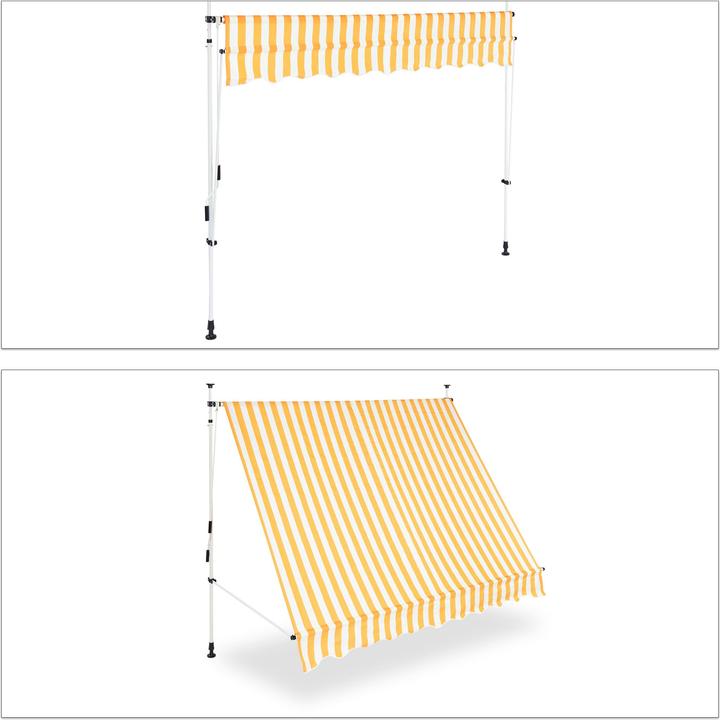 Image du produit Relaxdays Marquise de balcon sans perçage (2.50 m)