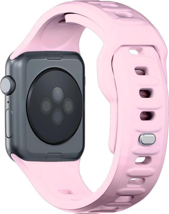 Actual product image 3MK Silicone Watch Strap Powder Pink dla Apple Watch 42/44/45/49 mm