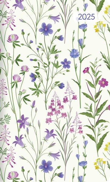 Produktbild Alpha Edition Taschenplaner Style Wildblumen 2025 Taschenkalender, 9,5x16cm, Kalender mit 64 (Deutsch)