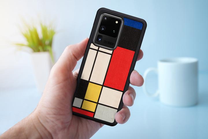 Actual product image Man.Wand &WOOD case for Galaxy S20 Ultra mondrian wood juodas (Samsung Galaxy S20 Ultra)