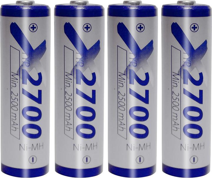 Immagine prodotto XCell NH XC 4X2700 - NiMh Akku AA Mignon 2700 mAh 4er-Pack - Akku - Mignon (AA) (1.20 V, 2700 mAh)