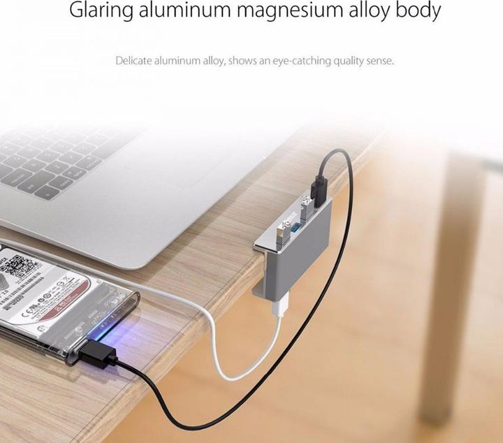 Produktbild Allnet USB 3.0 4 Port Clip Hub (USB-C, 4 Ports)