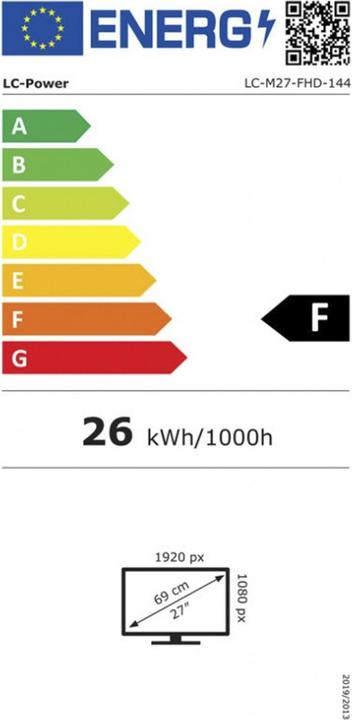 Energie-Label LC-Power LC-M27-FHD-144 (1920 x 1080 Pixel, 27")