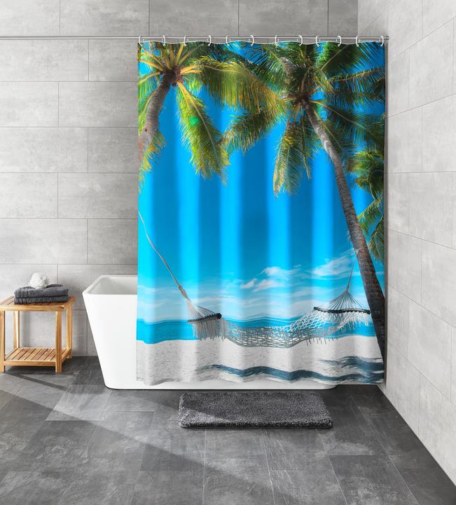 Produktbild Kleine Wolke Duschvorhang Bahamas 180 x 200 cm, Mehrfarbig (180 x 200 cm)