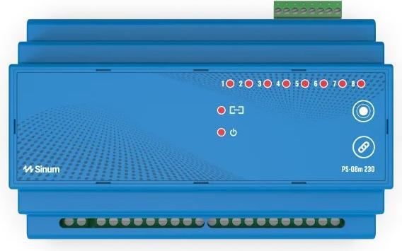 Productafbeelding Tech Bedraad DIN-rail relais blauw PS-08M 230 Controller