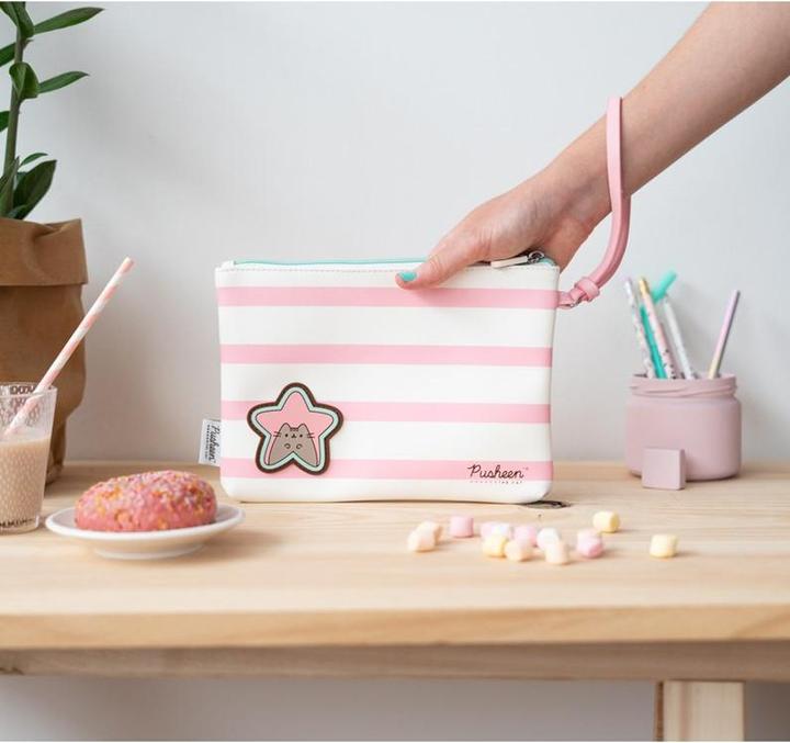 Actual product image Pusheen Pencil Case - Rose Collection Universal Cosmetic Bag (23 x 16.5 x 2.5 cm)