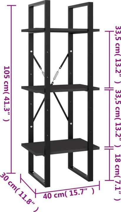 Produktbild VidaXL Berenike (40 x 30 x 105 cm)