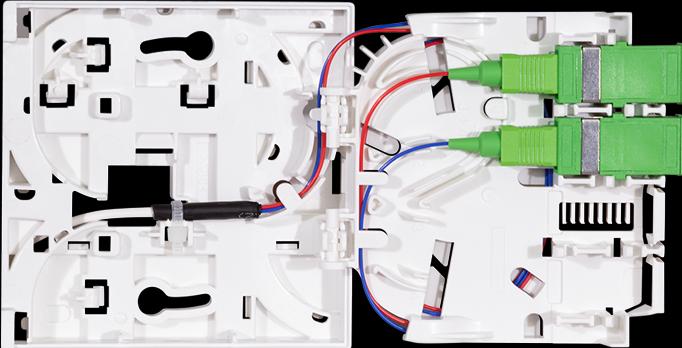 Produktbild LogiLink FTTH Spleiábox, 2x SC/APC, 50 m Verlegekabel, weiá (Spleissbox)