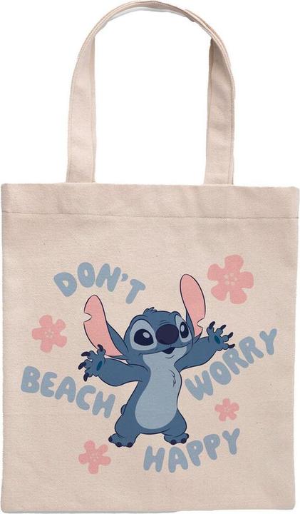 Sun City Disney Stitch Don't Worry Beach Happy shopping bag