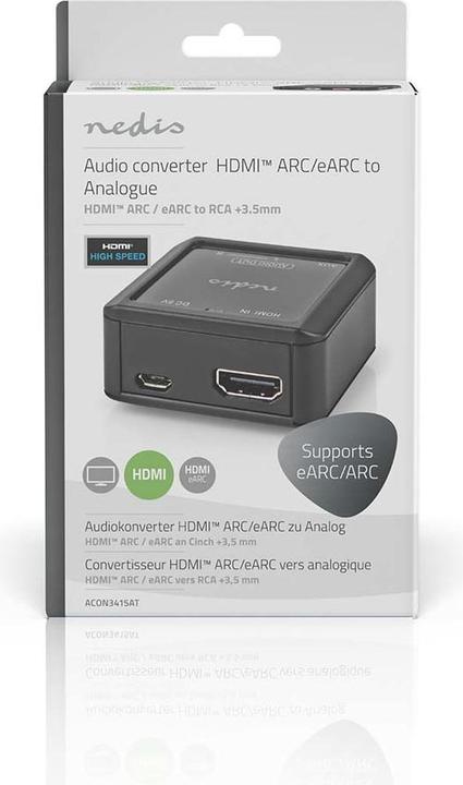 Image du produit Nedis Convertisseur audio numérique | 1 voie | Connecteurs - Entrée : HDMI™ Input | Connecteurs - Output :