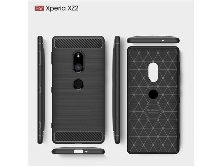 Actual product image Screenguard Sony Xperia XZ2 Cover Carbon Brushed Soft TPU (Sony Xperia XZ2)