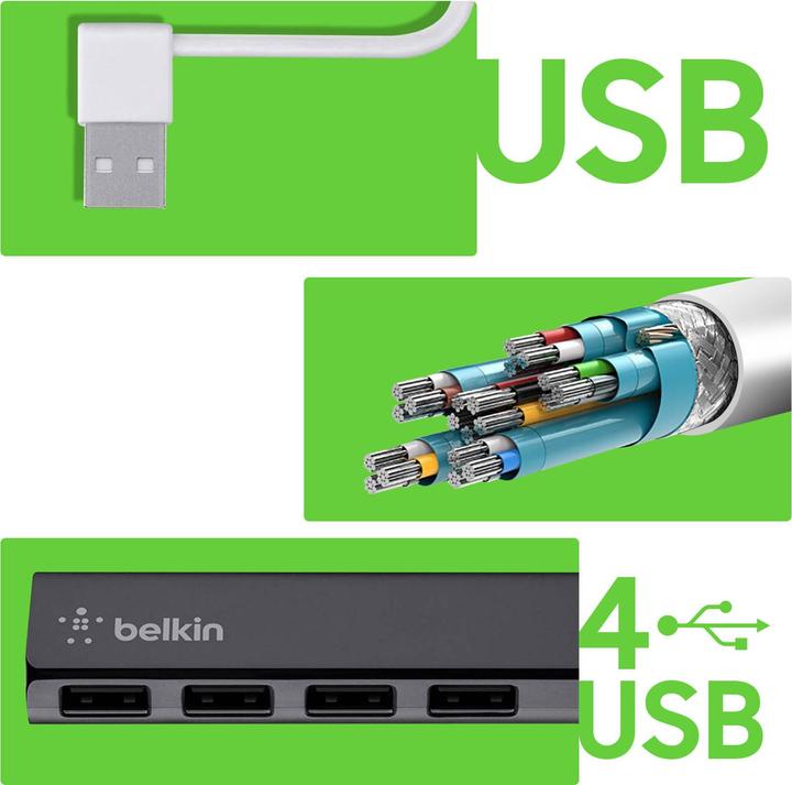 Produktbild Belkin F4u042bt (USB-A, 4 Ports)