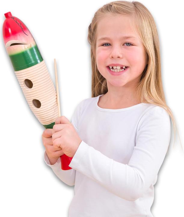 Actual product image Betzold Musik Giant wooden guiro, fish shape (Guiro)