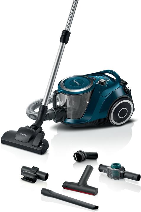 Bosch Hausgeräte Serie 6, Aspirapolvere senza sacco, ProFamily, Blu, BGC41XFMLY