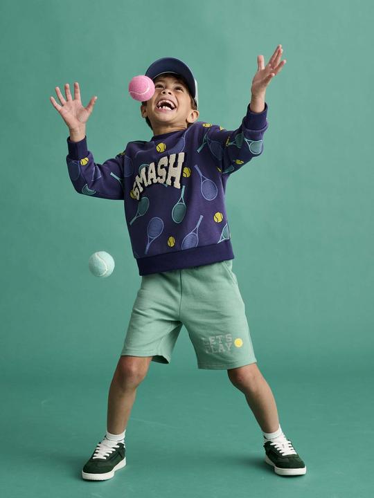 Immagine prodotto Vertbaudet Jungen Sport-Sweatshirt mit Tennis-Print und Recycling-Polyester (104)