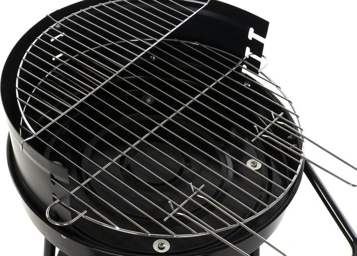 Actual product image DKD Home Decor Charcoal barbecue with wheels black metal plastic 59 x 49.5 x 82 cm