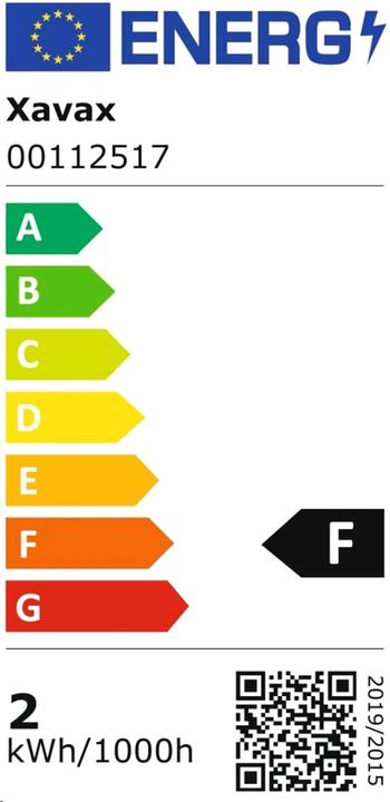 Label énergétique Xavax Lampe à culot à broches (G4, 1.60 W, 180 lm, 1 x, F)