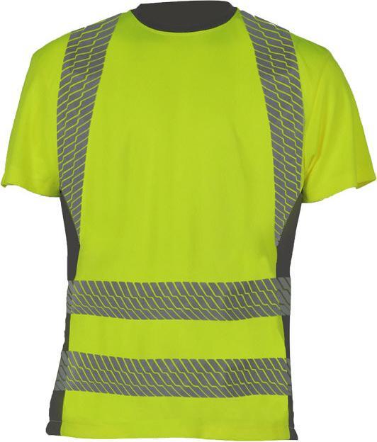 Korntex Hi-Vis Recycled T-Shirt Gelb - Grau, Grösse M (S, M)