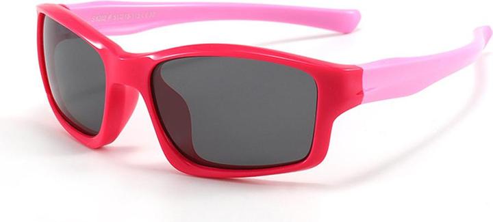 Immagine prodotto Techsuit - Occhiali da sole polarizzati (8202-C30) - per bambini, tipo sportivo - rosso rosa / rosa