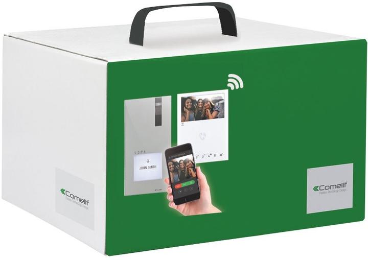 Actual product image Comelit 8451V Single Family Kit Quadra 1-4 CU Monitor Mini HF WiFi System