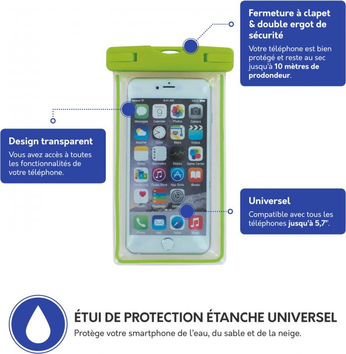 Image du produit Wantalis Étui étanche IPX8 10 mètres Universal Series (Universel)