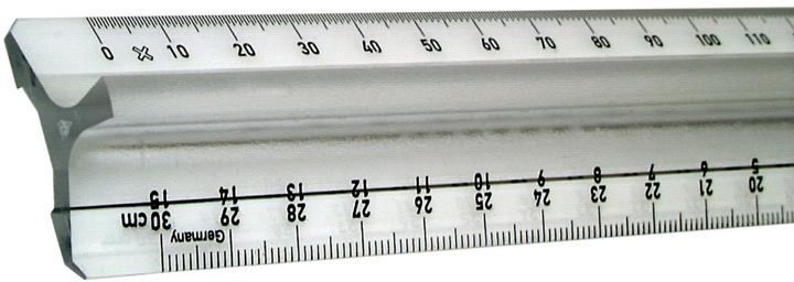 Produktbild Kum Lineal Plastik mit Griffleiste 30cm (300 mm)