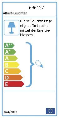 Energy Label Albert Leuchten Symmetry wall lamp with motion detector (E27, IP44)