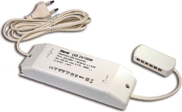 Produktbild Hera LED-Trafo 20604003301 24V/100W 12fach Vert LED-Betriebsgerät 4051268128285