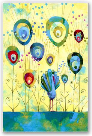 Image du produit Trenddeko Blanz - Plumes de paon (30 x 45 cm)