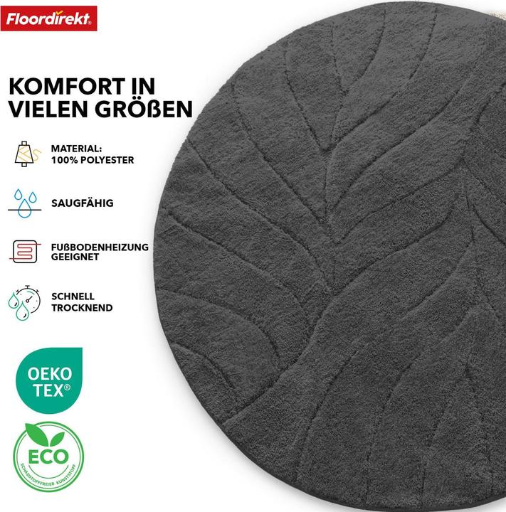 Produktbild Floordirekt Badteppich Maris Rund (120 x 120 x 3 cm)