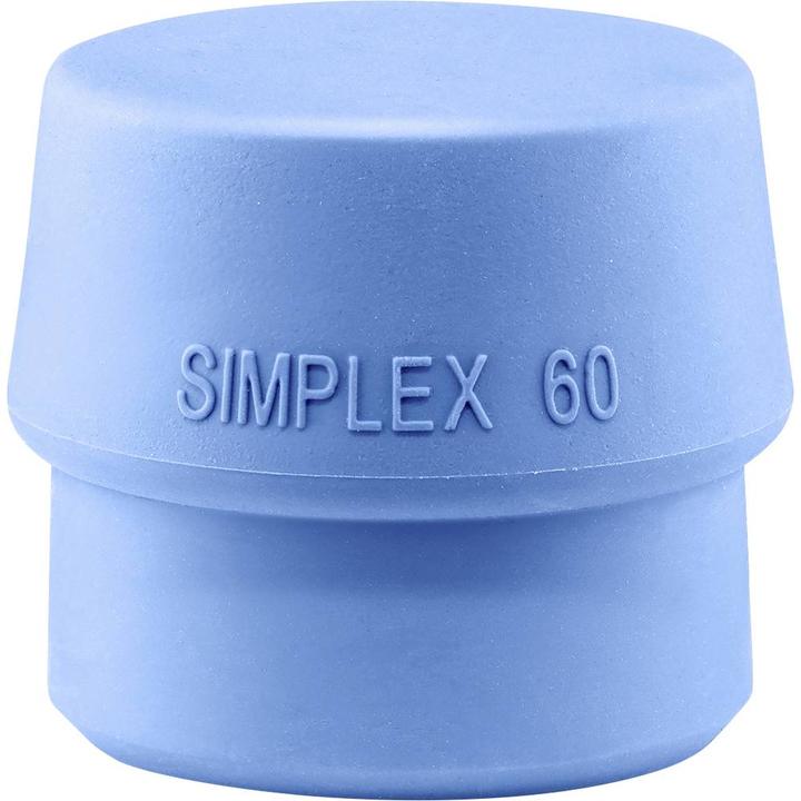 Halder Tête de marteau SIMPLEX Ø 60 mm TPE-soft bleu souple