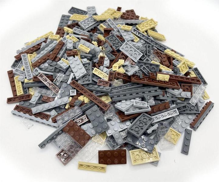 Produktbild Kazi Klemmbaustein-Box mit 400 Plates in Braun - Sand - Grau - Transparent