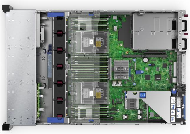 Produktbild HPE E ProLiant DL380 G10 NC, 2nd Gen CPU, 4 Core 2933MT/s, 2 Rank, 562FLR-SFP (Intel Xeon Gold 5222, 32 GB, Rack Server)