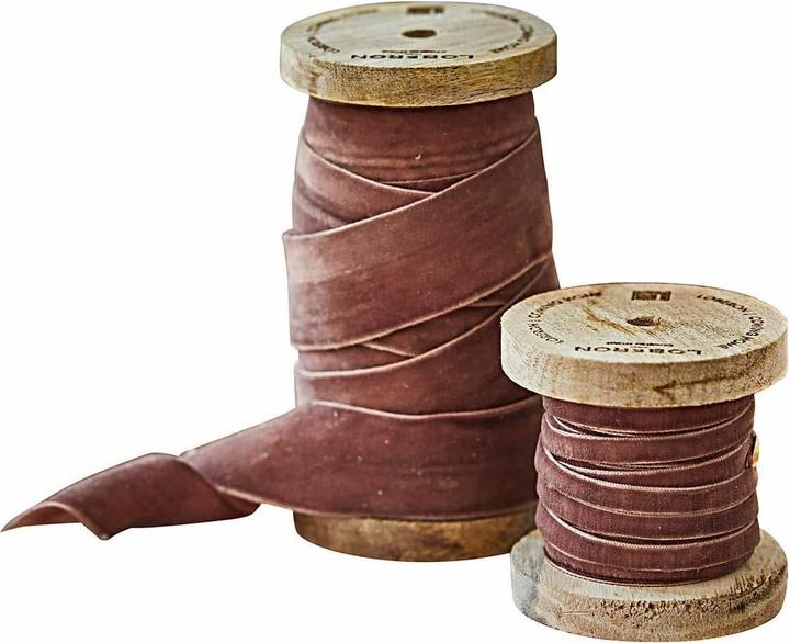 Image du produit Loberon Lot de 2 rubans de velours Liandis roses (Ruban, 2 x)