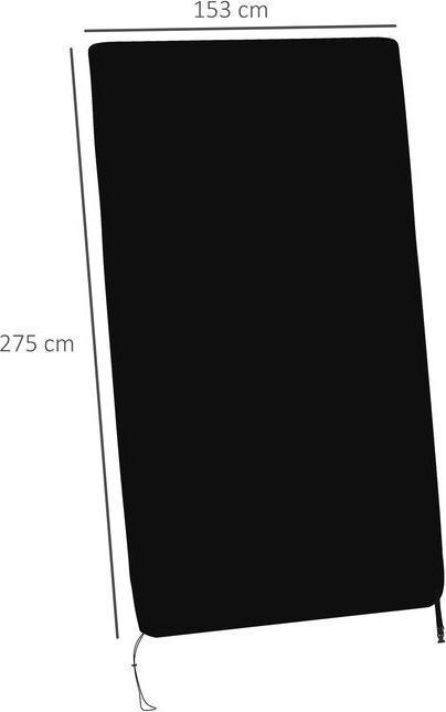 Immagine prodotto Swisshandel24 Copertura per tavolo da ping pong, impermeabile, resistente ai raggi UV, 275Lx153Bx5Hcm, nero