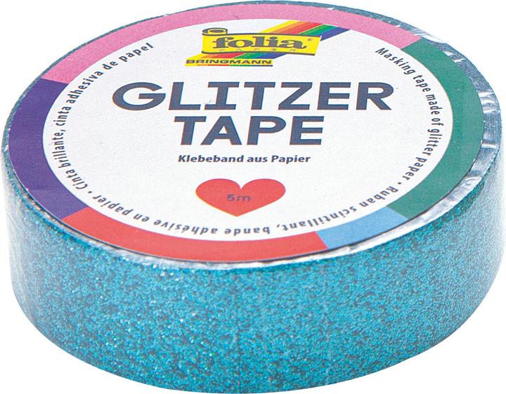 Magni Nastro glitterato, turchese 15mmx5m